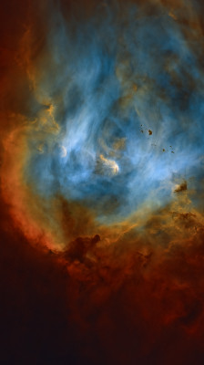 Astrofotografía de IC2944 - Nebulosa Lambda Centauri en narrowband sin estrellas en la categoría IC2944